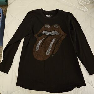 The Rolling Stones Black and Long Sleeve Tunic